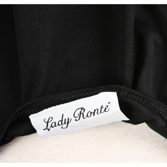 Vintage Cocktail Dress - Lady Ronte - Disco Sparkle Silver on Black - S -Hey Viv - Picture 6 of 6